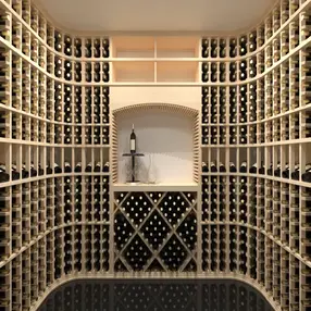 Classic Series wine rack filled with bottles, showcasing traditional wine storage