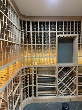 Custom Wine Cellar Curves and Case Storage Image 2