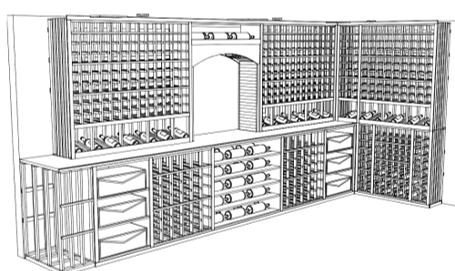 Custom Wine Cellar Stains and Lacquers Blueprint